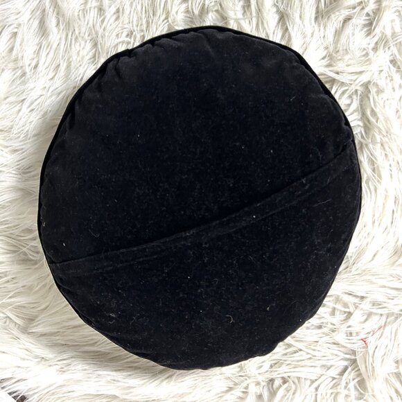 Lilian Vernon Vintage Needlepoint Round Pillow Fox Bird Floral Wool - Picture 4 of 5